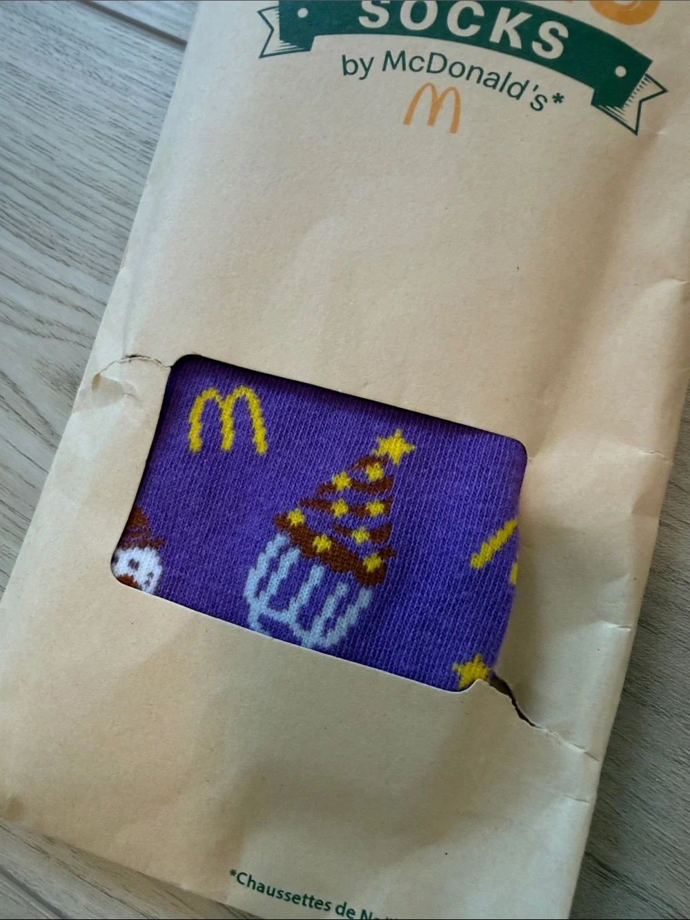 McDonald's Purple & Green Holiday Crew Socks - Festive Pack